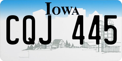 IA license plate CQJ445