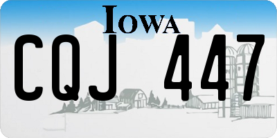 IA license plate CQJ447