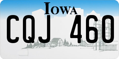 IA license plate CQJ460