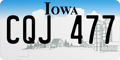 IA license plate CQJ477
