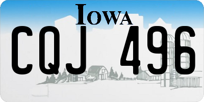IA license plate CQJ496