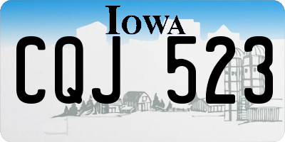 IA license plate CQJ523