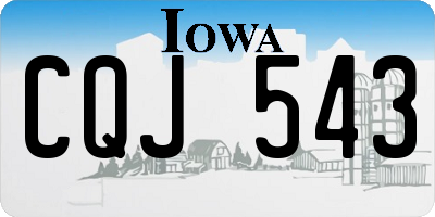 IA license plate CQJ543
