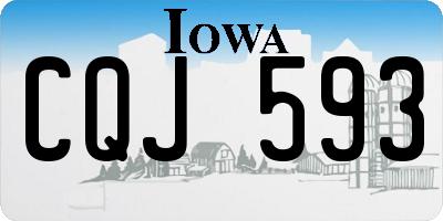 IA license plate CQJ593