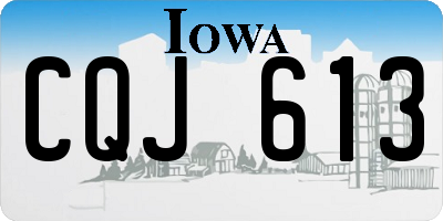 IA license plate CQJ613