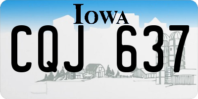 IA license plate CQJ637