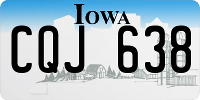 IA license plate CQJ638