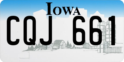 IA license plate CQJ661
