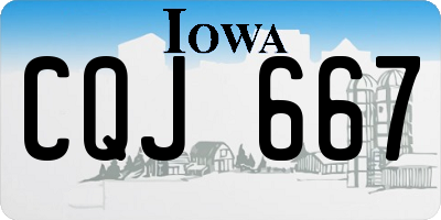 IA license plate CQJ667