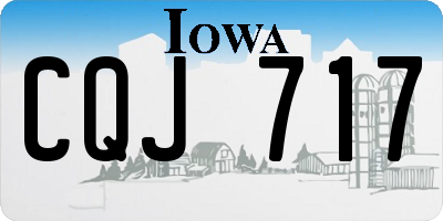 IA license plate CQJ717