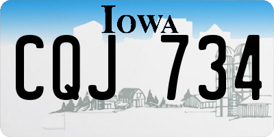 IA license plate CQJ734