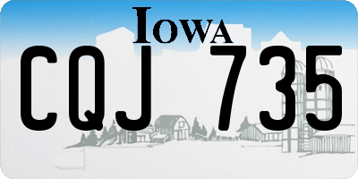 IA license plate CQJ735