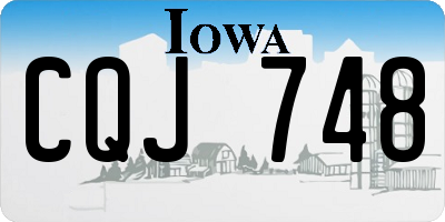 IA license plate CQJ748