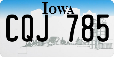 IA license plate CQJ785