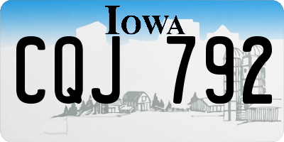 IA license plate CQJ792
