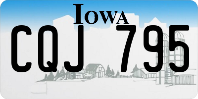 IA license plate CQJ795