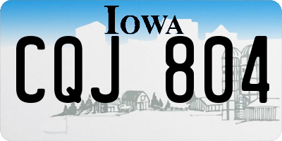 IA license plate CQJ804