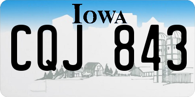 IA license plate CQJ843