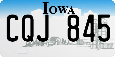 IA license plate CQJ845