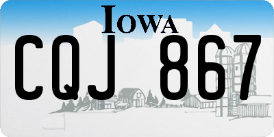 IA license plate CQJ867