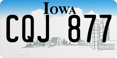 IA license plate CQJ877