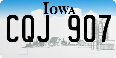 IA license plate CQJ907