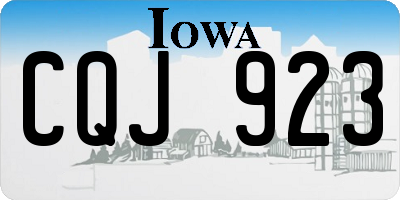 IA license plate CQJ923