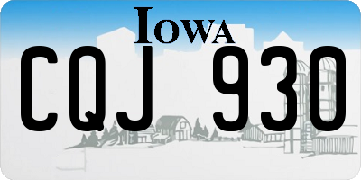 IA license plate CQJ930