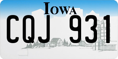 IA license plate CQJ931