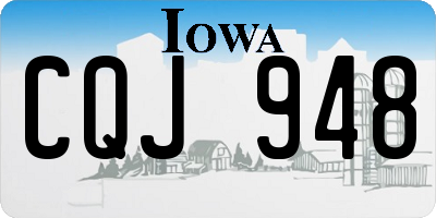 IA license plate CQJ948
