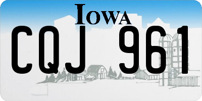 IA license plate CQJ961