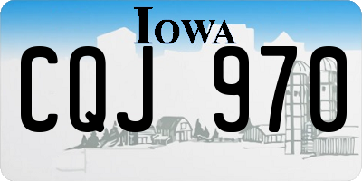 IA license plate CQJ970