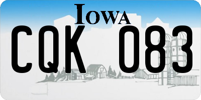 IA license plate CQK083