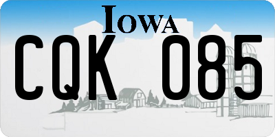 IA license plate CQK085