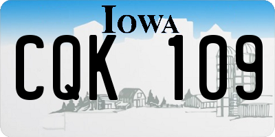 IA license plate CQK109