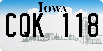 IA license plate CQK118