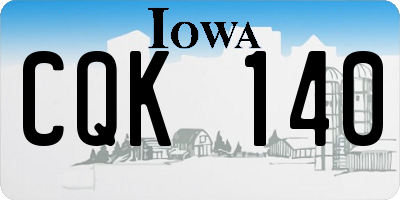 IA license plate CQK140