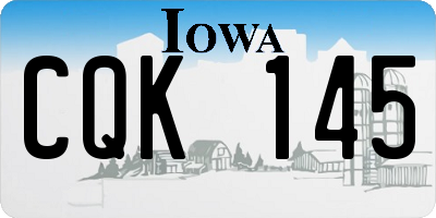 IA license plate CQK145