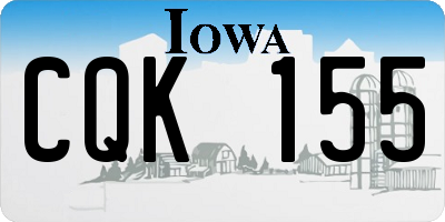 IA license plate CQK155