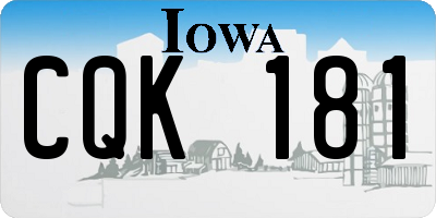 IA license plate CQK181