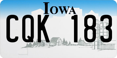 IA license plate CQK183