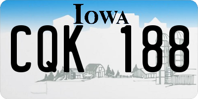 IA license plate CQK188