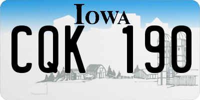IA license plate CQK190