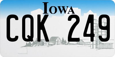 IA license plate CQK249