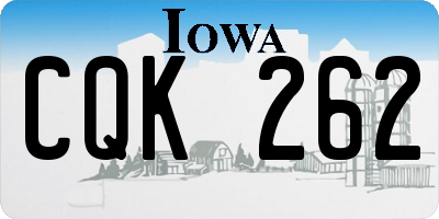 IA license plate CQK262