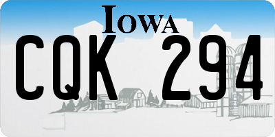 IA license plate CQK294