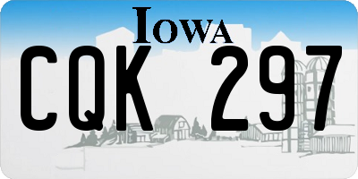 IA license plate CQK297