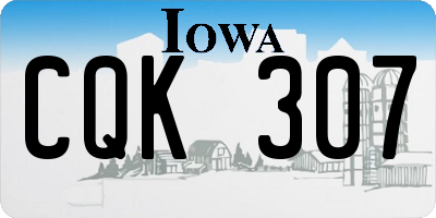 IA license plate CQK307