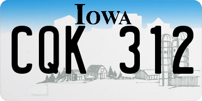 IA license plate CQK312