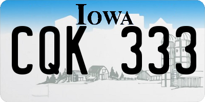 IA license plate CQK333